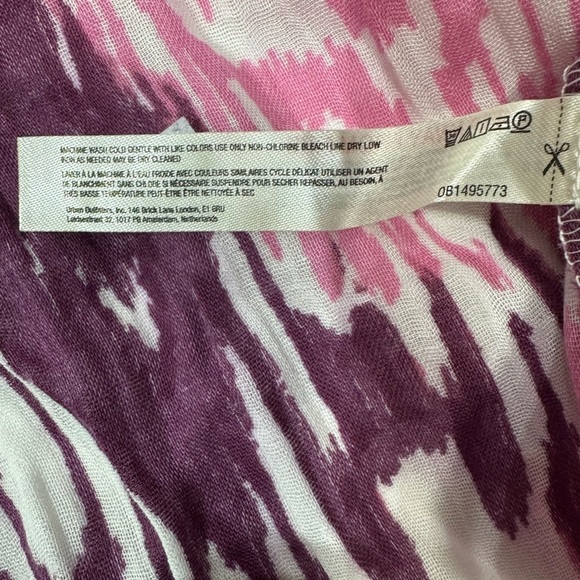 NWT By Anthropologie Purple Motif Strapless Reversible Smocked Mini Dress - Picture 9 of 9